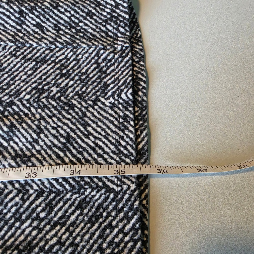 J. Jill Wearever Shift Dress Small Petite Black White Herringbone Career Pockets - Picture 10 of 10